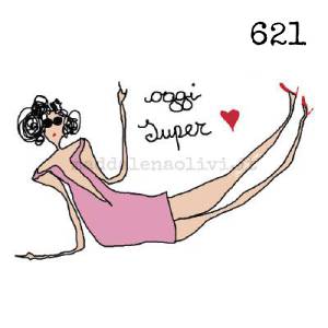 621 12 x 12 cm - biglietto + busta + filo