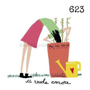 623 12 x 12 cm - biglietto + busta + filo