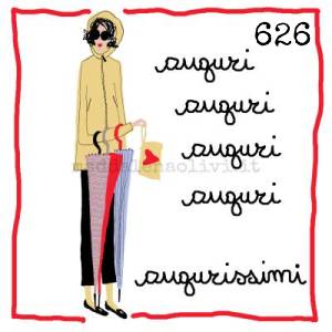  12 x 12 cm - biglietto + busta + filo