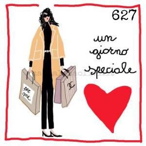  12 x 12 cm - biglietto + busta + filo