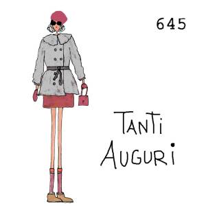  12 x 12 cm - biglietto + busta + filo