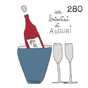 280 12 x 12 cm - biglietto + busta + filo