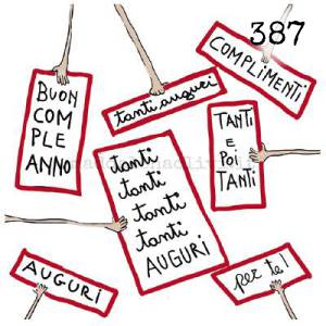 387 12 x 12 cm - biglietto + busta + filo