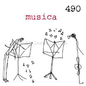 490 12 x 12 cm - biglietto + busta + filo