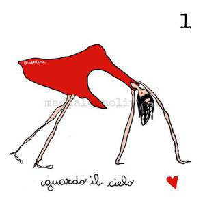 1 12 x 12 cm - biglietto + busta + filo