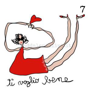 7 12 x 12 cm - biglietto + busta + filo