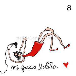 8 12 x 12 cm - biglietto + busta + filo