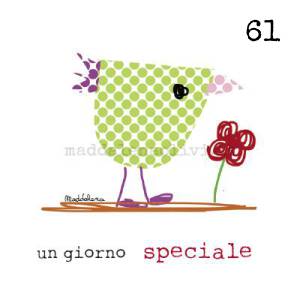 061 12 x 12 cm - biglietto + busta + filo