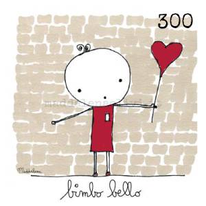 300 12 x 12 cm - biglietto + busta + filo