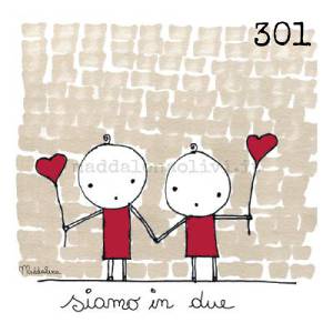 301 12 x 12 cm - biglietto + busta + filo