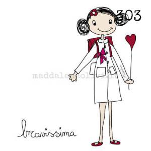 303 12 x 12 cm - biglietto + busta + filo