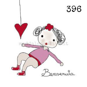 396 12 x 12 cm - biglietto + busta + filo