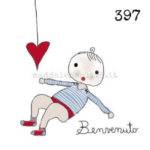 397 12 x 12 cm - biglietto + busta + filo