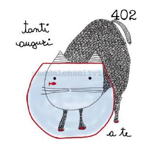 402 12 x 12 cm - biglietto + busta + filo